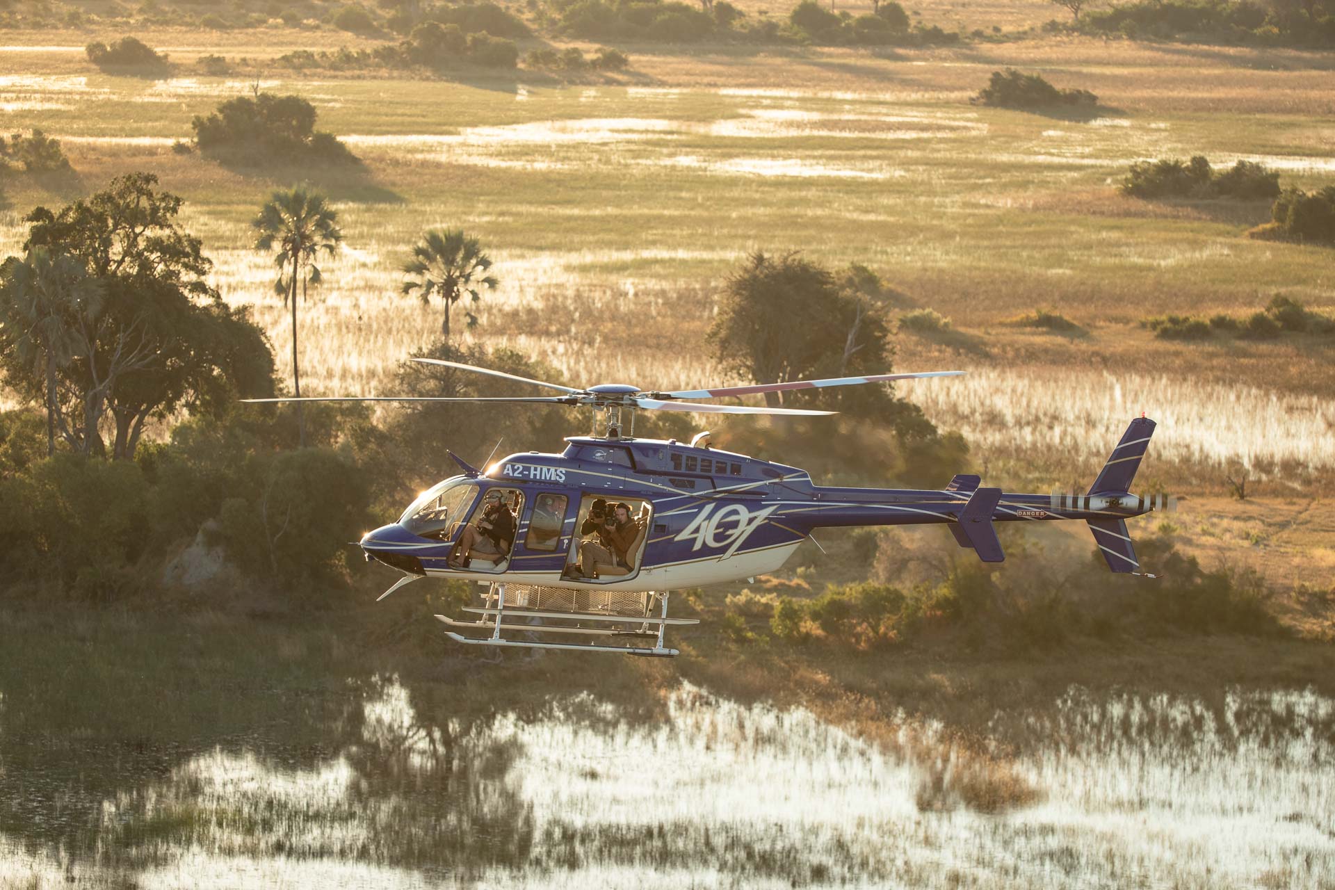 Helicopter horizons, Botswana